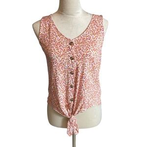 Loft Outlet Floral Tie Front Shirt